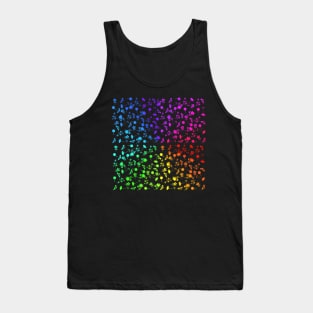 Rainbow Bouquet of Spring Flowers Pattern Tank Top